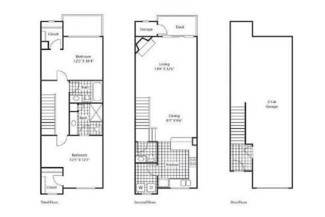 2 Bedroom C1TH 15-102 floor plan